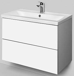 Am.Pm Тумба под раковину Gem 75 белый глянец, с 2 ящиками – фотография-3